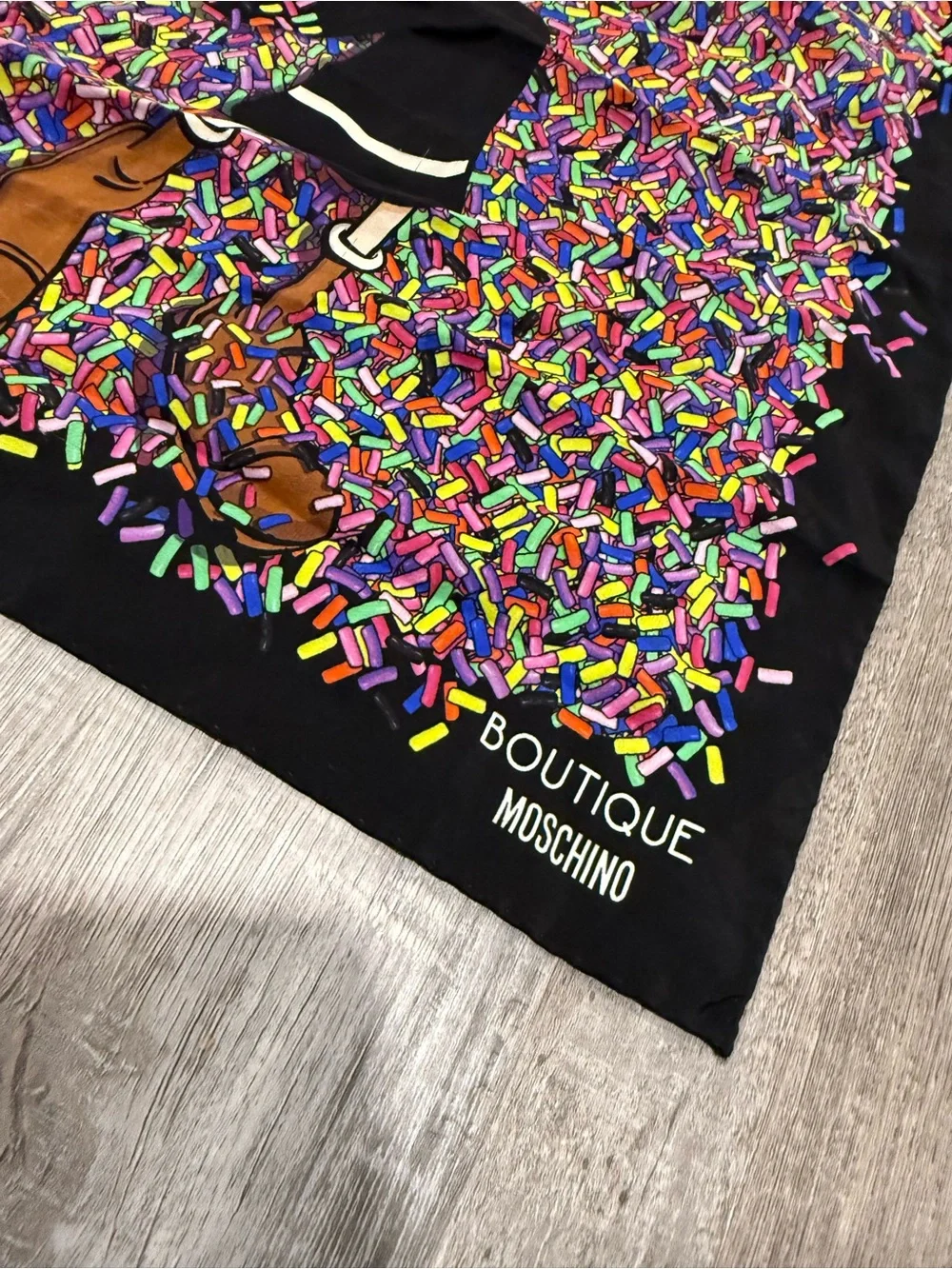 Moschino Boutique Larioseta Silk Scarf Olive Oyl - Picture 2 of 8